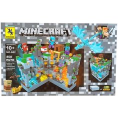 Конструктор Майнкрафт "Серая крепость" 858 деталей Minecraft Renzaima