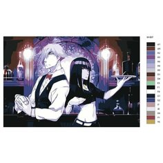 Картина по номерам W-807 "Аниме парад смерти. Деким и Тиюки" 70x110 Brushes Paints