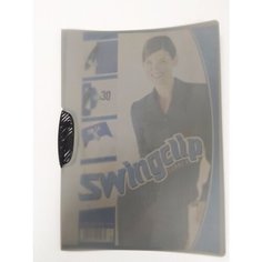 Папка с ребристым пластиковым черным клипом для брошюровки Durable Swingclip А4 до 30 листов, 2269/10, серый