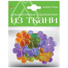 Декоративные украшения из ткани, набор №6 "Цветочки L" Альт
