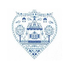 Набор для вышивания Panna "Синее сердечко", арт. СО-1402, 22х23 см