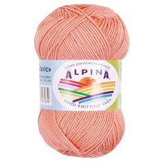 Пряжа Alpina Slavic, 70% вискоза, 30% шерсть, 10*50 г, 140 м+-7 м, №06, светло-коралловый