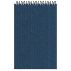 Блокнот Микровельвет- А5 50л, клетка, спираль, синий Noname