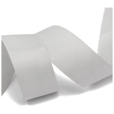 Лента Ideal репсовая в рубчик шир.38мм цв. S186 св. серый уп.27,42м