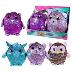 Shimmeez (Шиммиз), мягконабивные фигурки животных в пайетках, 35 см, 4 шт в дисплее Beverly Hills Teddy Bear Company