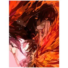 Картина по номерам на холсте Токийский Гуль (Кэн Канэки, Тока Кирисима, Ридзэ, Нисики) - 8010 В 30x40