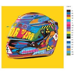 Картина по номерам Z24 "Шлем", 70x70 см Brushes Paints