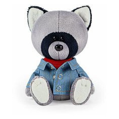 Мягкая игрушка Basik&Ko Енот Лека в красной майке и джинсовке (LE15-042) Basik&Co