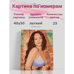 Картина по но мерам "Rihanna" Раскрасим сами
