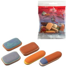 Набор ластиков KOH-I-NOOR 50 г, цвет и форма ассорти, натуральный каучук, 6510005010PSRU