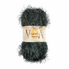Пряжа VISANTIA "TRAFKA" 100% полиэстер 5 шт.х100г 150м №0037 тёмно-серый