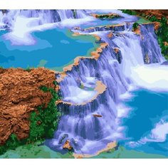 Картина по номерам Голубой водопад 40х50 см Hobby Home