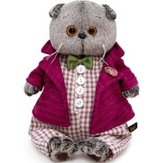 Мягкая игрушка Басик в комбинезоне и пиджаке , 22см (Ks22-226) Budi Basa Collection