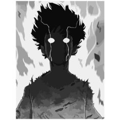 Картина по номерам на холсте Аниме Моб Психо Mob Psycho 100 - 7957 В 30x40