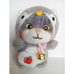 Мягкая игрушка-брелок*Котенок в пижаме с капюшоном* 15см ГНОМ