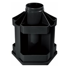 Подставка-органайзер "Maxi Desk" вращающаяся 120х140х175 мм 10 отделений черная, 3 шт Стамм