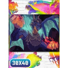 Картина по номерам на холсте игры world of warcraft dragonflight - 12106 30х40