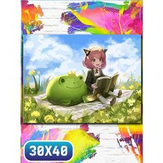 Картина по номерам на холсте аниме семья шпиона - 12047 30х40