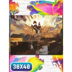 Картина по номерам на холсте игры диско элизиум - 12156 30х40