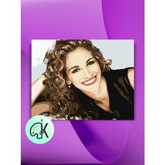 Картина по номерам на холсте Джулия Робертс, 40 х 50 см КУЛЬТУРА ЦВЕТА