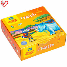 Гуашь 9 цветов Мульти-Пульти "Енот в Африке" (по 20мл) картон (ГК_16737), 10шт.