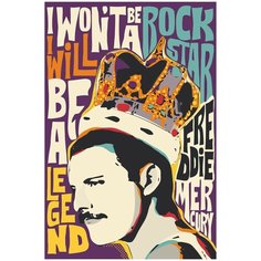 Картина по номерам на холсте queen Фредди Меркьюри - 3 40X60
