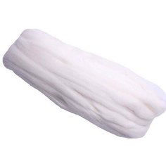 Волокно для валяния Валяшка LG_Wool шерсть 100% 100гр 27 мкм. 75 мм. цв. ультрабелый (964) Семеновская пряжа