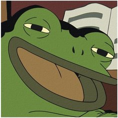 Картина по номерам на стену "Мем" "Лягушка" Раскрасим сами