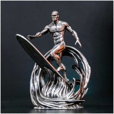 Серебряный Серфер металлическая коллекционная фигурка комикс марвел / Silver Surfer MARVEL COMICS ATM Studio