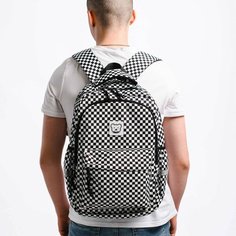 Рюкзак в черно-белую клетку Rubbag / рюкзак для подростка