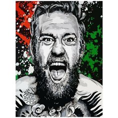 Картина по номерам на холсте Спорт UFC MMA (Конор Макгрегор) - 7886 В 30x40