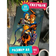 Скетчбук блокнот альбом для рисования с рисунком аниме Джо Джо или ДжоДжо JoJo 1st Color