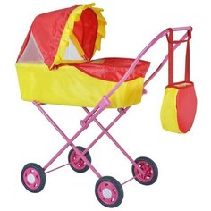 Коляска кукольная №2, цвет красный с желтым Ясюкевич