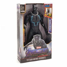 Фигурка Мстители / Чёрная Пантера, Black Panther / игрушка для мальчика / световые и звуковые эффекты, 30 см. Titan Hero Series