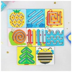 Линейки-трафареты: 10 × 10 × 0.4 см «Ассорти» рисунок наклеен Woodland