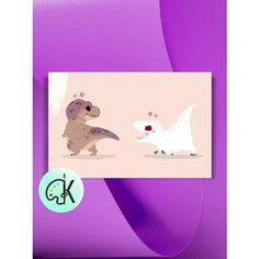 Картина по номерам на холсте Динозавры минимализм, 40 х 50 см КУЛЬТУРА ЦВЕТА