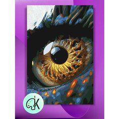 Картина по номерам на холсте Радужный глаз 3, 40 х 60 см КУЛЬТУРА ЦВЕТА