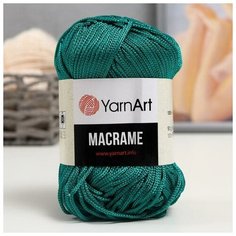 Пряжа "Macrame Макраме" 100% полиэстер 130м/90гр (158 изумруд) Yarn Art