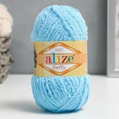Пряжа "Softy" 100процентов микрополиэстер 115м/50гр (364 морская волна) Alize