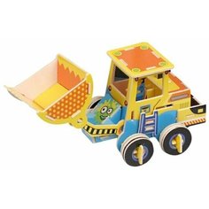 3D пазл из дерева, Погрузчик для ручной сборки для детей, Деревянный конструктор - Городок Логики