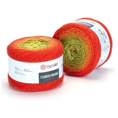 Пряжа YarnArt Flowers Merino | Пряжа Yarnart Flowers Merino - 539 принт | 2шт упаковка | Акрил: 75%, Шерсть: 25%