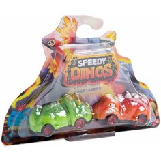 Игровой набор Скоростные динозавры с 2 фрикционными машинками 2 вида Speedy Dinos K02SPD002 Фуззики