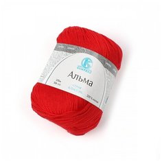 Пряжа Камтекс "Альма", 100% хлопок, 250 г, 170 м, цвет 046, красный (камт. альма.046)удалить ПО задаче