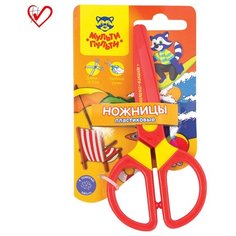 Ножницы детские пластиковые Мульти-Пульти "Приключения Енота" 12,5см, ассорти, европодвес