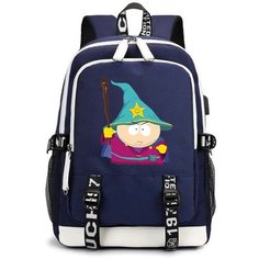 Рюкзак Эрик картман (Палка истины) (South Park) синий с USB-портом №7 Noname