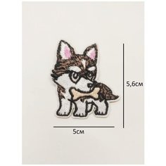 Заплатка / текстильный патч/ Нашивка / Термоаппликация / Термонаклейка собака Double Hobby