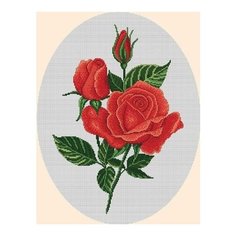 Набор для вышивания PANNA "Panna Ц-0053 "Трио алых роз" Ц-0053, размер 21х30 см