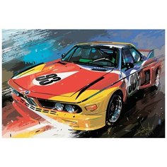 Картина по номерам на холсте автомобили (спорт-кар, гонки) - 7829 Г 60x40