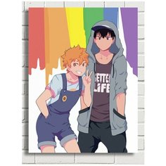 Картина по номерам аниме Волейбол (Haikyuu, Хината, Акаши, Бокуто) - 8127 В 30x40