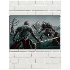 Картина по номерам игра Dark Souls (Сигмайер, Арториас, Гвин) - 8409 Г 60x40